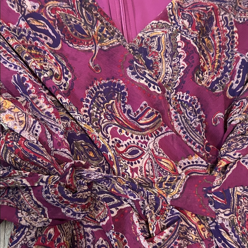 Ralph Lauren Paisley  Dress in Rich Purple - Picture 3 of 9